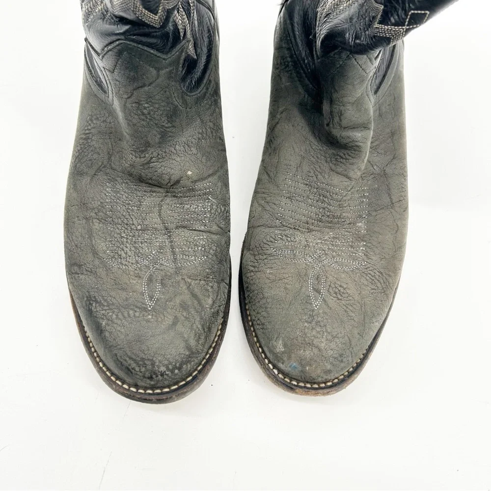 Tony Lama Vintage Rough Out Leather Cowboy Western Boots Size‎ 10.5D